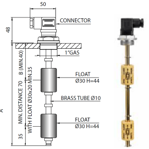 Fratelli Giacomello IEG-TCMM Elektromanyetik Seviye Anahtarı ( IEG-TCMM Electromagnetic Level Indicators Two Contacts )