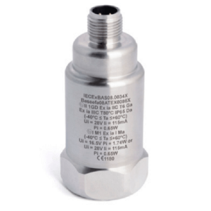 Hansford HS-420IT Serisi M12 Konnektörlü Kendinden Güvenli PLC Sıcaklık İvmeölçer HS-420IT Series M12 Connector with Temperature Intrinsically Safe PLC Accelerometer